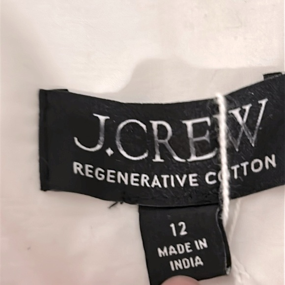 NWT J. CREW Gamine puff-sleeve shirt in cotton poplin in white size 12 - Picture 7 of 8